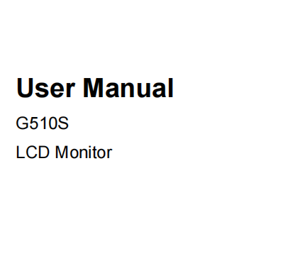 Instrukcja obsługi G510S