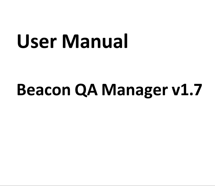 YF. SMS231202 Beacon QA Manager_v1.7_User Manual_A8_2025-10-10 (wersja robocza)