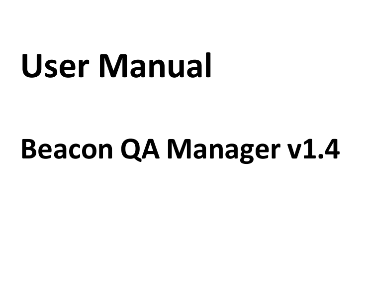 YF. SMS231202 Beacon QA Manager_v1.4_Użytkownik Manual_A4_2025-01-22